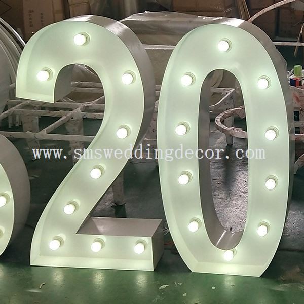 large 21 light up numbers