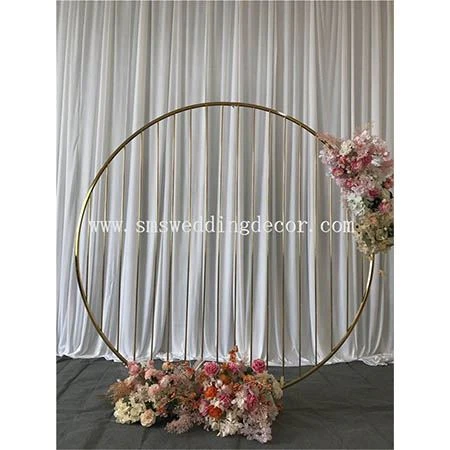 round gold stand