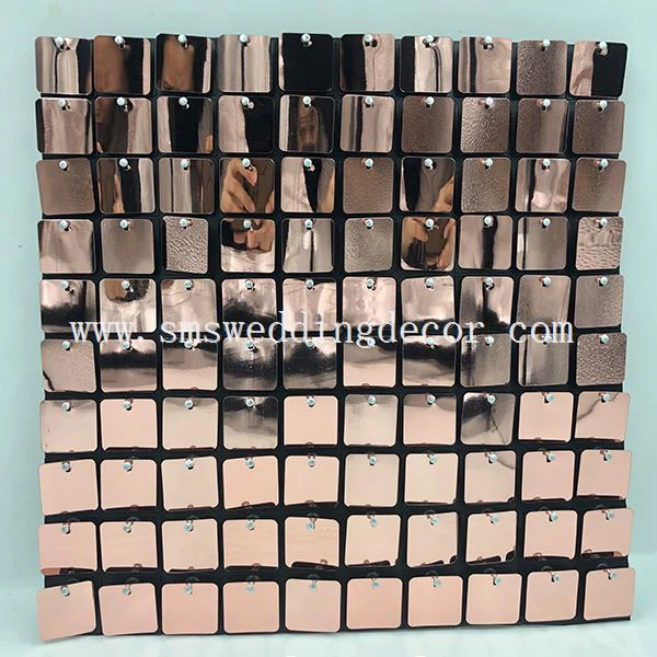 rose gold sequin wall
