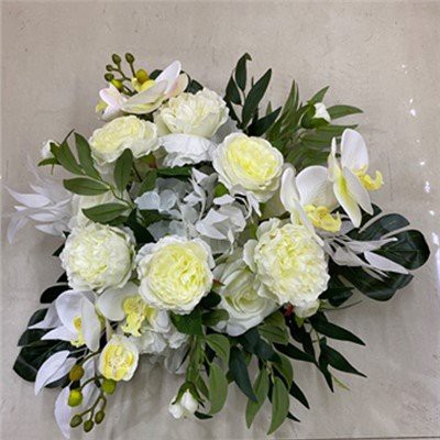 Kunstige hvite blomster-senterstykker