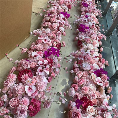 Rosa Orchid Flower Runner For Bryllup